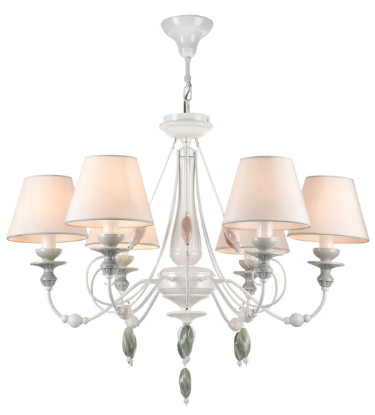 Люстра 6*E14 40Вт Жемчужный белый IP20 Adelia ARM540-06-W Maytoni