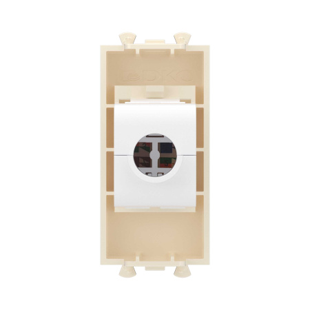 Компьютерная розетка RJ-45 без шторки модульная, кат.5е, "Avanti", "Ванильная дымка", 1 модуль DKC