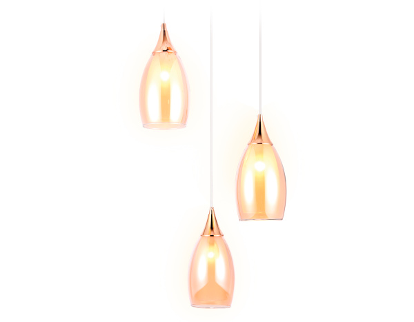 Подвесной светильник TR3549/3 GD/TI золото/янтарь E14 max 40W 370*130*1000 Ambrella Light