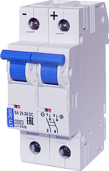Выключатель автоматический двухполюсный 6А С ВА25-29 6кА