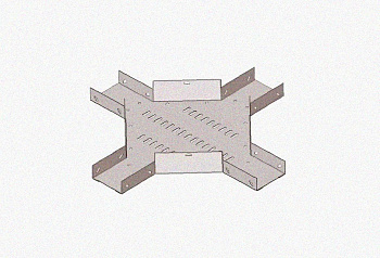 Лоток крестообразный замковый перфорированный КМЗ 100х80 УТ1,5, нержавеющая сталь, S0,8