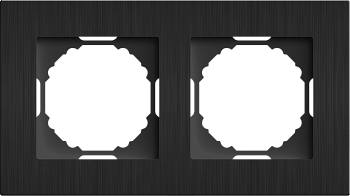 Donel A07 Natural Чёрный Алюминий рамка 2-я, серия DB