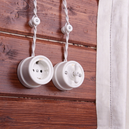 Ретро кабель витой 2х1,5 (белый) 20 м Werkel