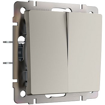 Встраиваемые механизмы Выключатель двухклавишный (дымчатый) Werkel