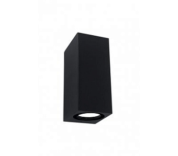 Св-к садовый 2xMR16 GU10 прозр.квадрат черный IP65 General