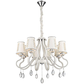 Люстра подвесная Белый/Белый, Прозрачный E14 8*40Вт WE391.08.003 WERTMARK