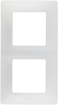 Etika Рамка горизонт/вертик 2-м . алюминий IP20 Legrand