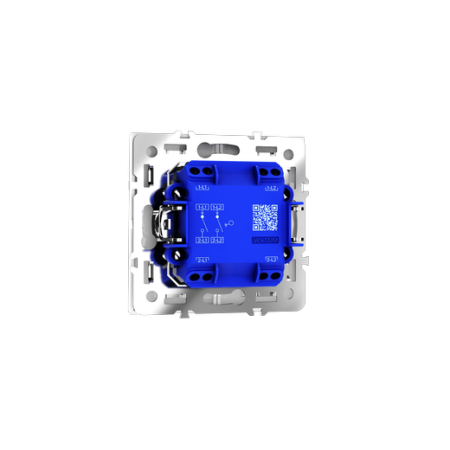 Выключатель встраиваемый Voltum S70 двухклавишный 10А, (белый глянцевый)