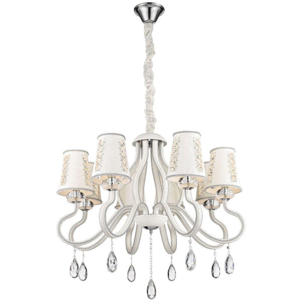 Люстра подвесная Белый/Белый, Прозрачный E14 8*40Вт WE391.08.003 WERTMARK