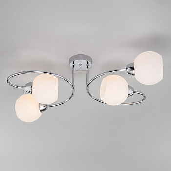 Потолочная люстра с плафонами 4*E27 40Вт хром IP20 (30136/4 хром) Eurosvet