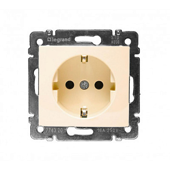 VALENA Механизм розетки без лицевой панели СУ в рамку 16А слоновая кость IP20 Legrand