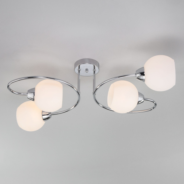 Потолочная люстра с плафонами 4*E27 40Вт хром IP20 (30136/4 хром) Eurosvet