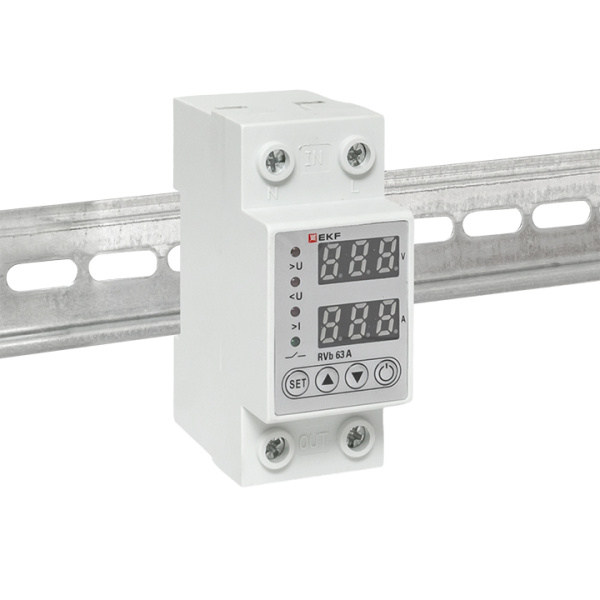 Реле напряжения и тока с дисп, RVb 63A EKF