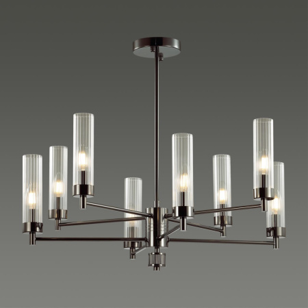 Люстра потолочная E14 8*40W 220V KAMILLA черный хром LUMION