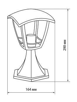 Светильник садово-парковый "СИТИ" НТУ 07-60-001 У1 4-х гранник напольный серый TDM