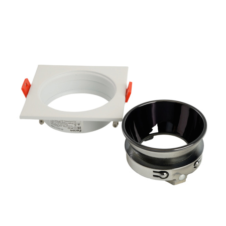 Светильник потолочный встраиваемый, MR16 G5.3, белый + черный хром DL3112 Feron