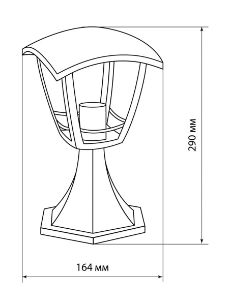 Светильник садово-парковый "СИТИ" НТУ 07-60-001 У1 4-х гранник напольный серый TDM