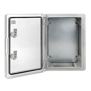 Щит пластиковый с монтажной платой прозр, дверь 400х300х220 мм IP65 PROxima EKF