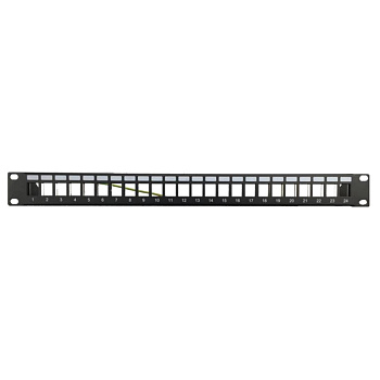 Патч-панель наборная 19",1U, под 24 модуля Keystone, UTP/STP (длямодулей форм-фактора S10,S19) DKC