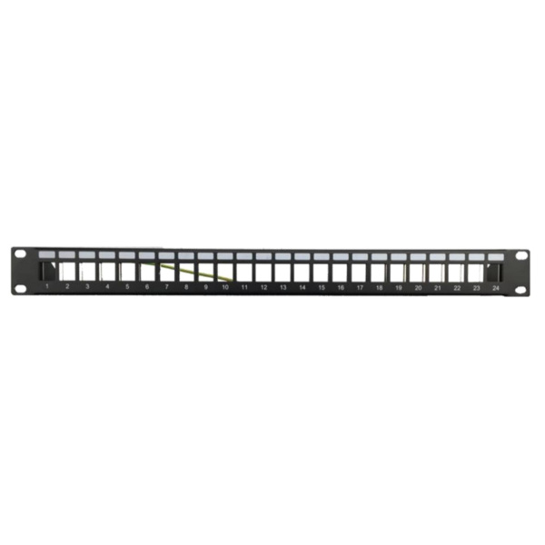 Патч-панель наборная 19",1U, под 24 модуля Keystone, UTP/STP (длямодулей форм-фактора S10,S19) DKC
