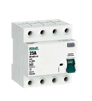 Выключатель дифференциального тока 2P 63А 30мА тип AC 6кА УЗО-03 нов.