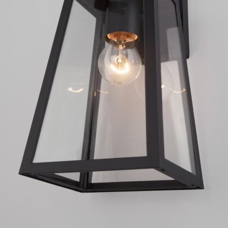 Уличный настенный светильник 1*E27 черный IP33 Germes D (a039868) Elektrostandard