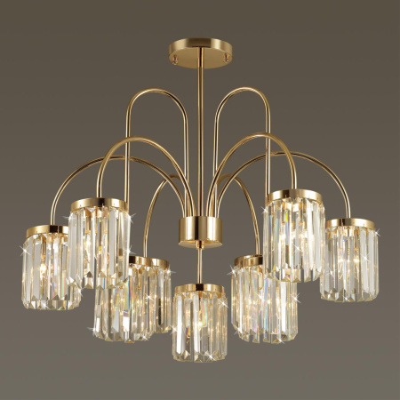 Люстра потолочная E14 9*40W VASSA золотой/хрусталь ODEON LIGHT