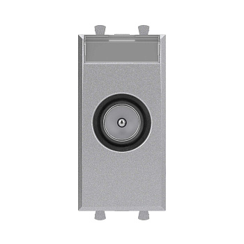 Розетка TV оконечная модульная,  "Avanti", "Закаленная сталь", 1 модуль DKC