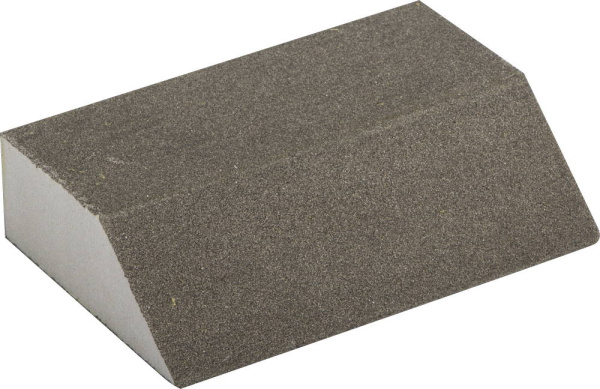 Губка шлифовальная "Мастер" четырехсторонняя угловая, средняя жесткость, Р180, 100х68х42х26мм ЗУБР
