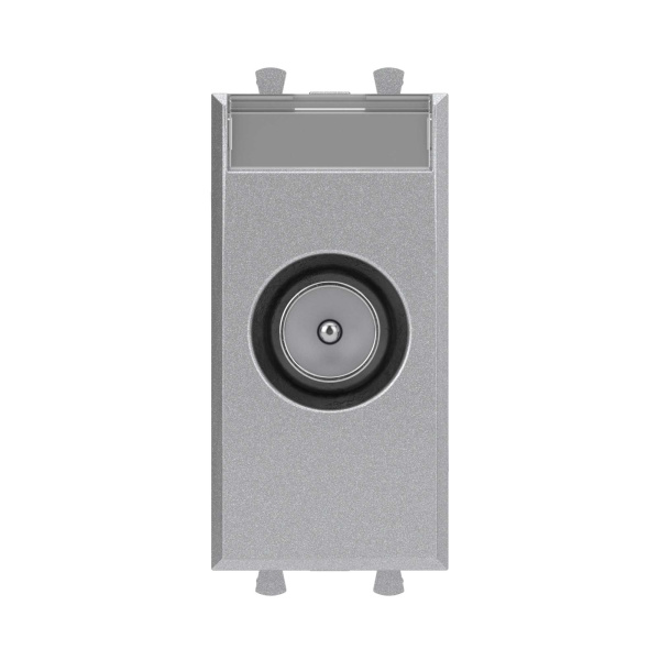 Розетка TV оконечная модульная,  "Avanti", "Закаленная сталь", 1 модуль DKC