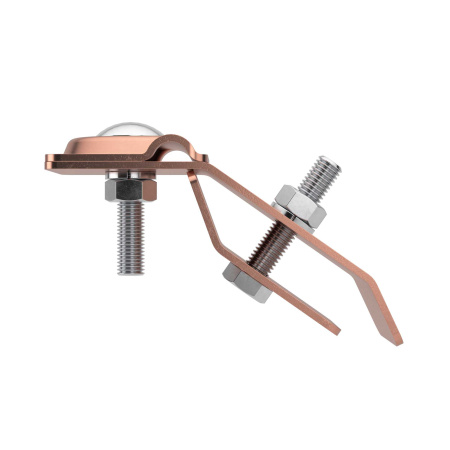 Держатель прутка на водостоке с болтом, медь DKC