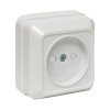Рим Розетка 1-мест, 10А б/з бел, с защ, штор, EKF