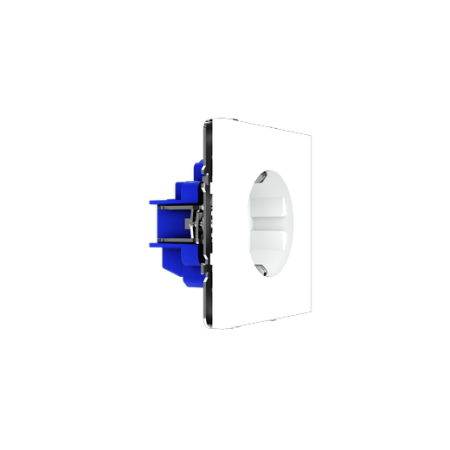 Розетка встраиваемая Voltum S70 с заземлением 16А, (белый матовый)