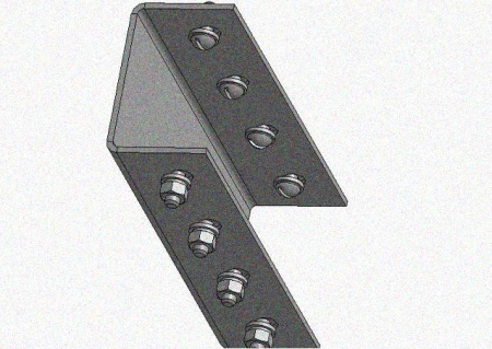 Соединитель стоек СС УТ1,5, оцинкованный лист, S2,0