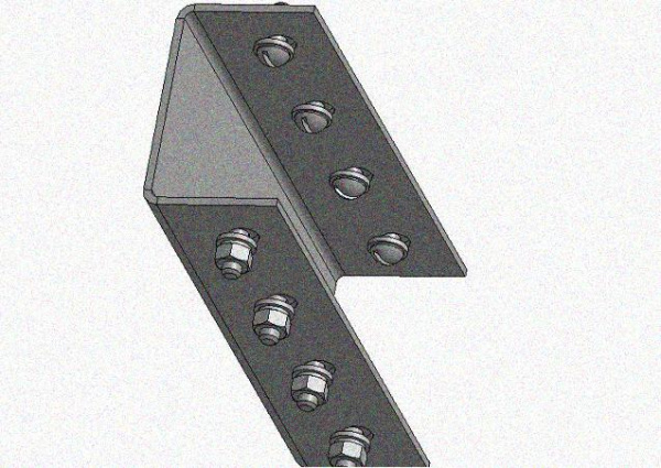 Соединитель стоек СС УТ1,5, оцинкованный лист, S2,0