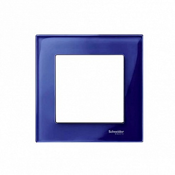 MERTEN M-Elegance Рамка стеклянная горизонт/вертик 1 мест . сапфир IP20 Schneider Electric
