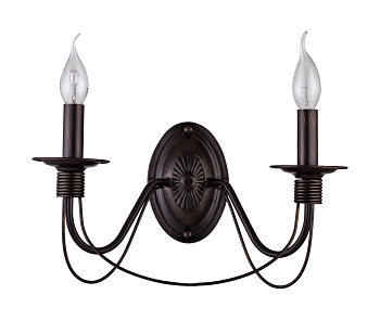 Настенный светильник (бра) 2*E14 60Вт Коричневый IP20 Velia FR2046-WL-02-BR Freya