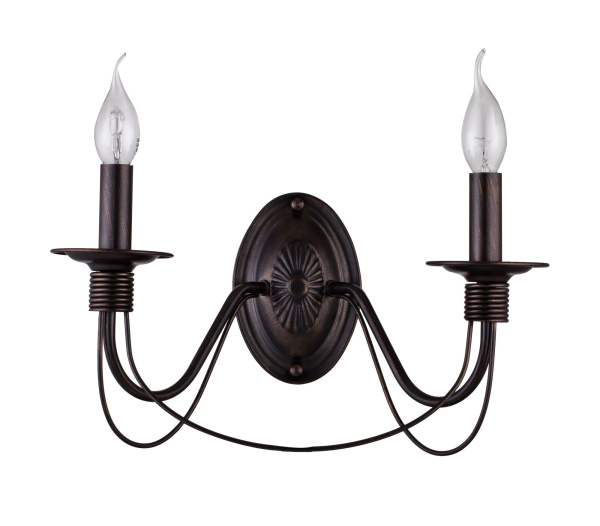 Настенный светильник (бра) 2*E14 60Вт Коричневый IP20 Velia FR2046-WL-02-BR Freya