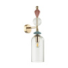 Бра E14 1*40W BIZET золото/разноцветн./керамика/стекло ODEON LIGHT
