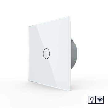 Сенсорный радиоуправляемый диммер 1 клавиша 1 пост Белый Livolo