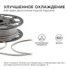 O17-03 Светодиодная лента 220В, 5Вт/м, smd2835, 60д/м, IP65, 300лм/м, размер 10х7мм, 50м, х/б, 6500К APEYRON