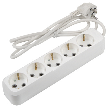 Удлинитель бытовой GES-16-3x100-5-7m, 16А, 3х1 мм2, 5 мест, 7 метров, с заземлением, без выключателя General