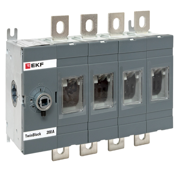 Рубильник 200A 4П без рукоятки управления TwinBlock EKF