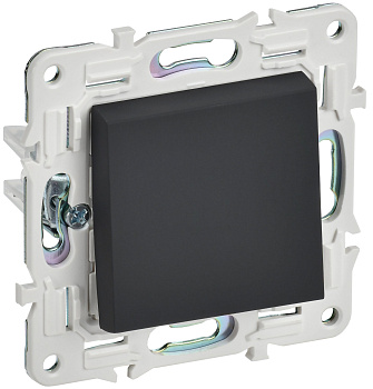 SKANDY Выключатель 1-клавишный 10А SK-V01G графит IEK