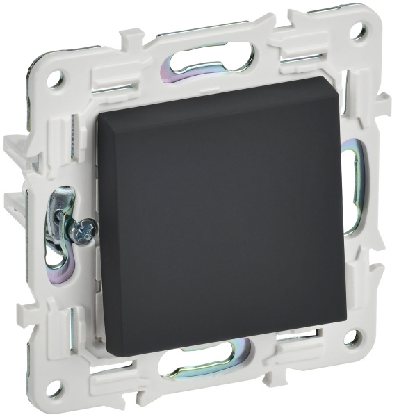 SKANDY Выключатель 1-клавишный 10А SK-V01G графит IEK