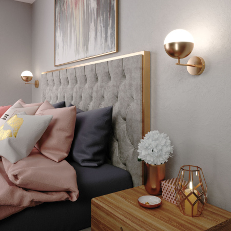 Бра в стиле лофт 1*E27 60Вт латунь IP20 Nuvola (70129/1 латунь) Eurosvet