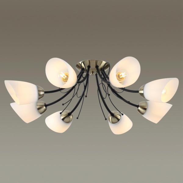 Люстра Потолочная E27 8*40W 220V ELIANA черный,бронза LUMION