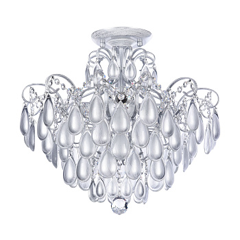 Люстра 4*E14 40Вт Серебро IP20 Chabrol FR2302CL-04S Freya