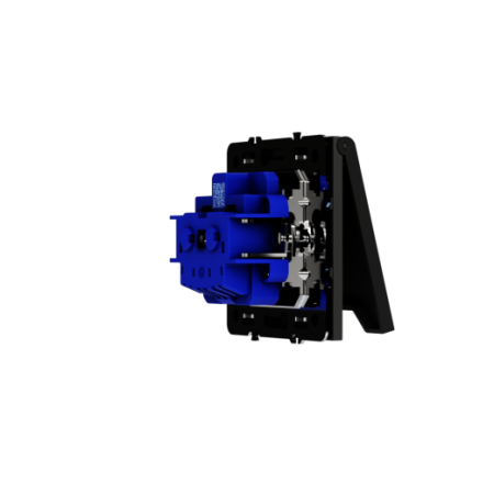 Розетка встраиваемая Voltum S70 с заземлением, защитными шторками и крышкой 16А, (черный матовый)