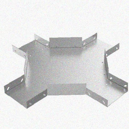 Лоток крестообразный замковый перфорированный КМЗ 100х80 УТ1,5, оцинкованный лист, S1,0